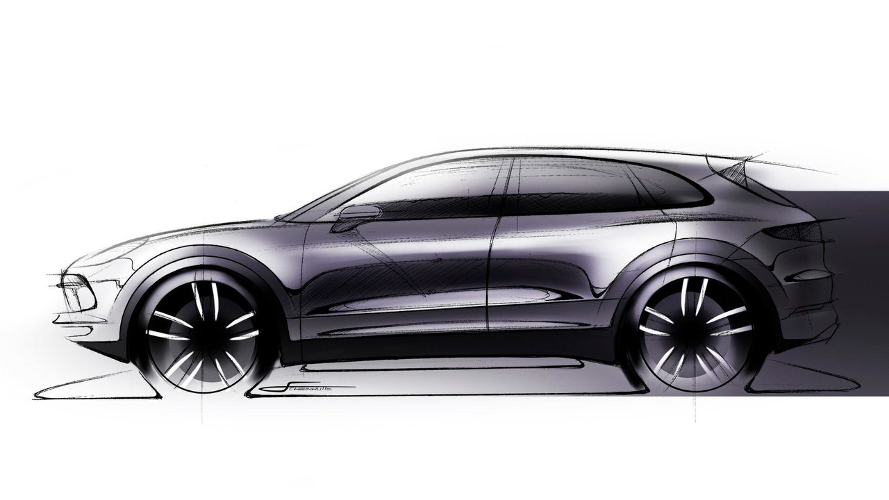 2018 Porsche Cayenne teaser sketch