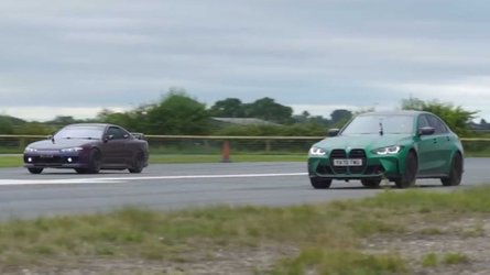 Nissan Silvia S15 ve BMW M3 drag yarışında kafa kafaya geldi