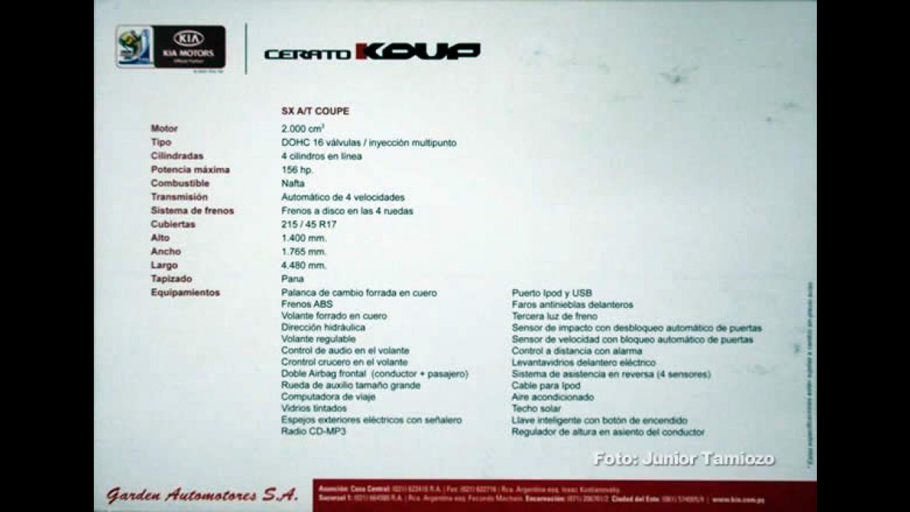 Kia Cerato Koup é vendido no Paraguay por US$ 27 mil (R$ 48.500)