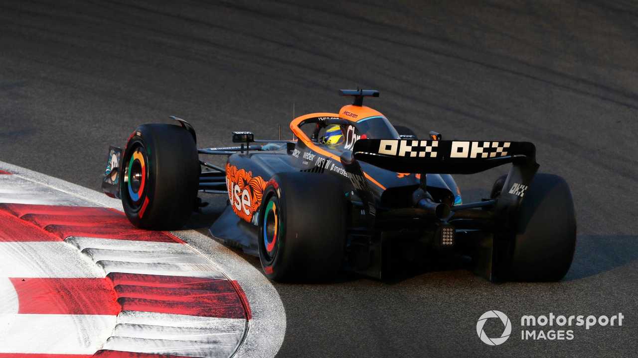 Lando Norris at Abu Dhabi testing 2022