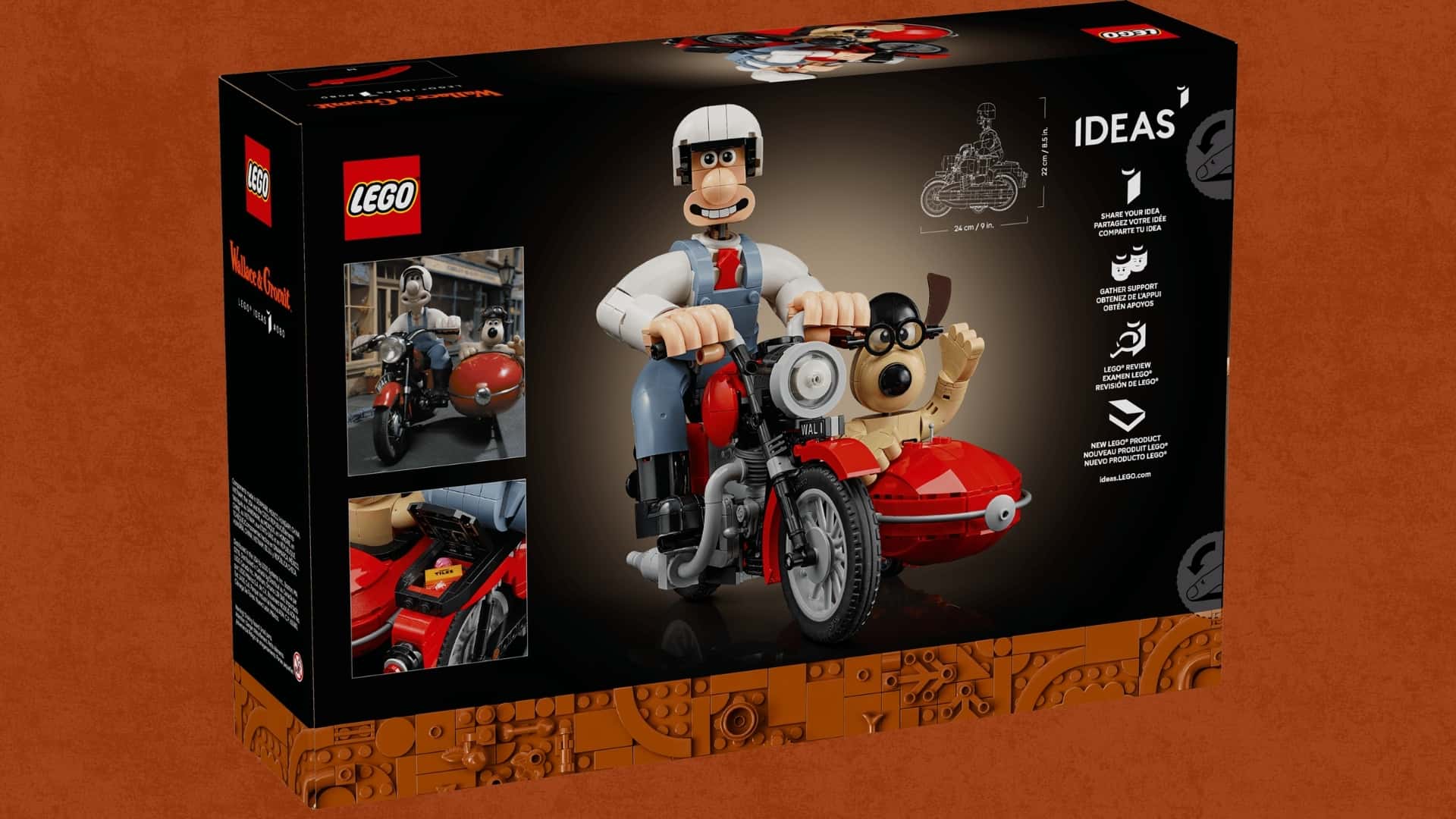 A Wallace and Gromit Motorcycle and Sidecar Lego Set? Sign Us Up