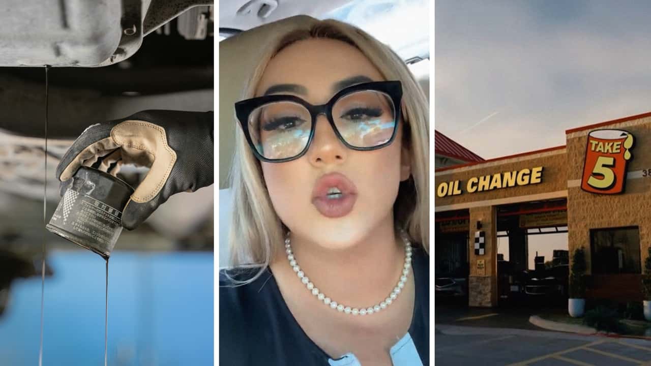 Woman goes to Take 5 for oil change. Then she has to tow