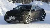 2023 Hyundai Ioniq 6 winter testing spy shots