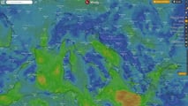 La mappa dei venti italiani in una giornata primaverile - fonte Windy.com
