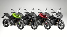 The 2025 Tiger Sport 660 is offered in four colors consisting of Roulette Green, Sapphire Black, Carnival Red, and Crystal White.