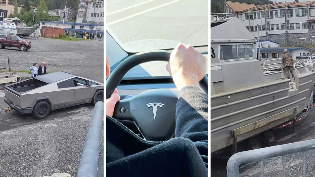 Man Spots Cybertruck Towing A Boat