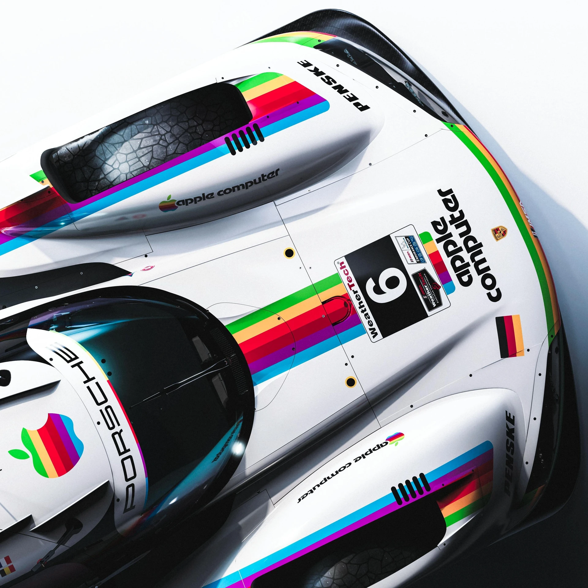 Porsche Race Cars: Retro Apple Computer Liveries