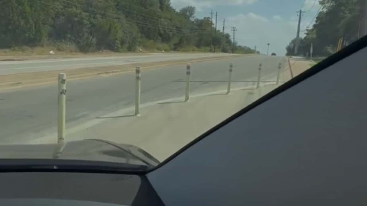 Tesla Robotaxi bollard incident in Austin Texas screenshot