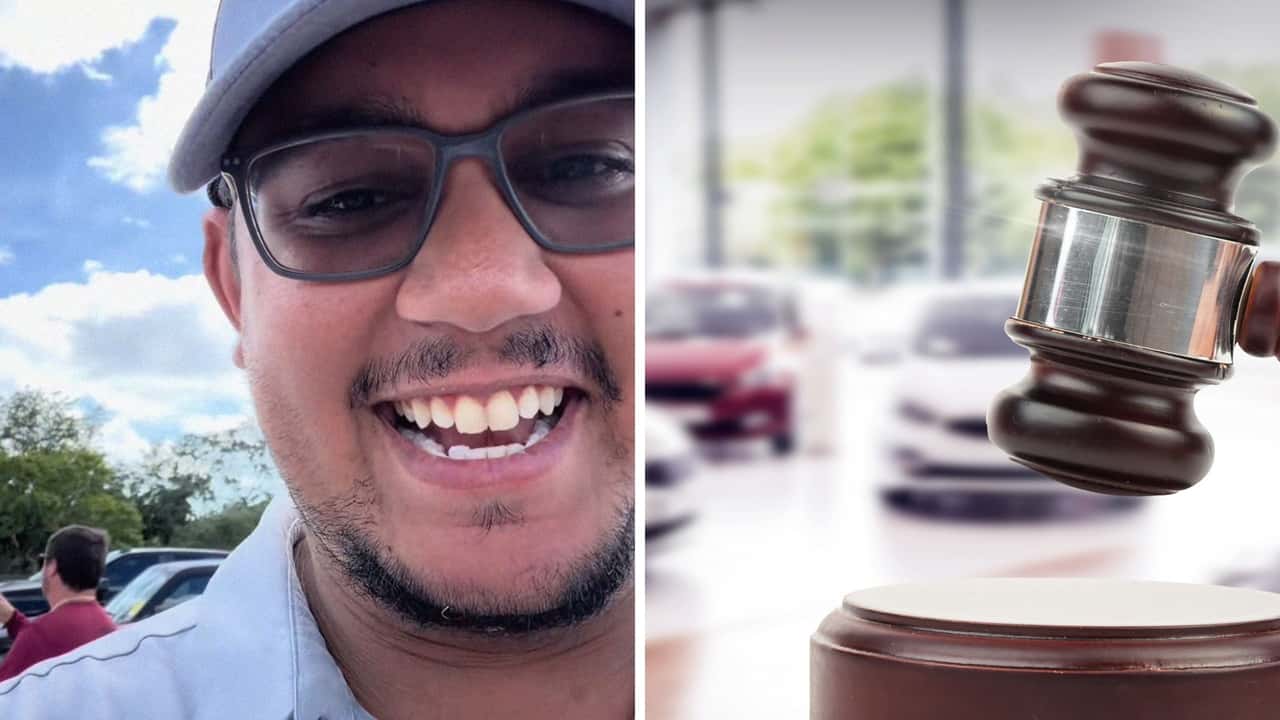 Man goes to car auction