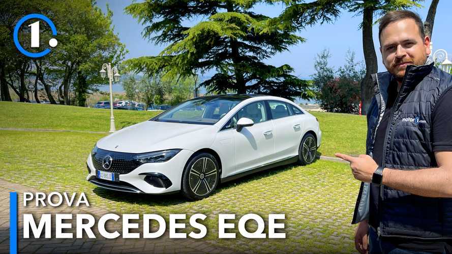 Mercedes EQE, prova della berlina elettrica per il business