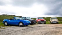 Prueba clásica: Authi Mini 1000, Renault 5, Volkswagen Golf GTI y Mazda MX-5 NA