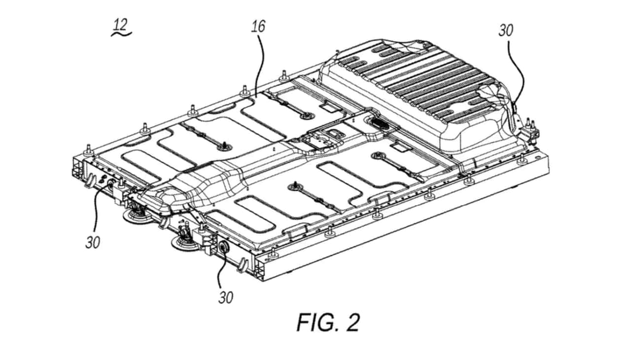 Die von Stellantis patentierte Batterie mit Schaumlöschsystem (übernommen von InsideEVs Italien)