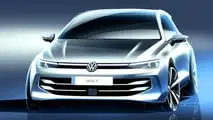 2025 Volkswagen Golf design sketch