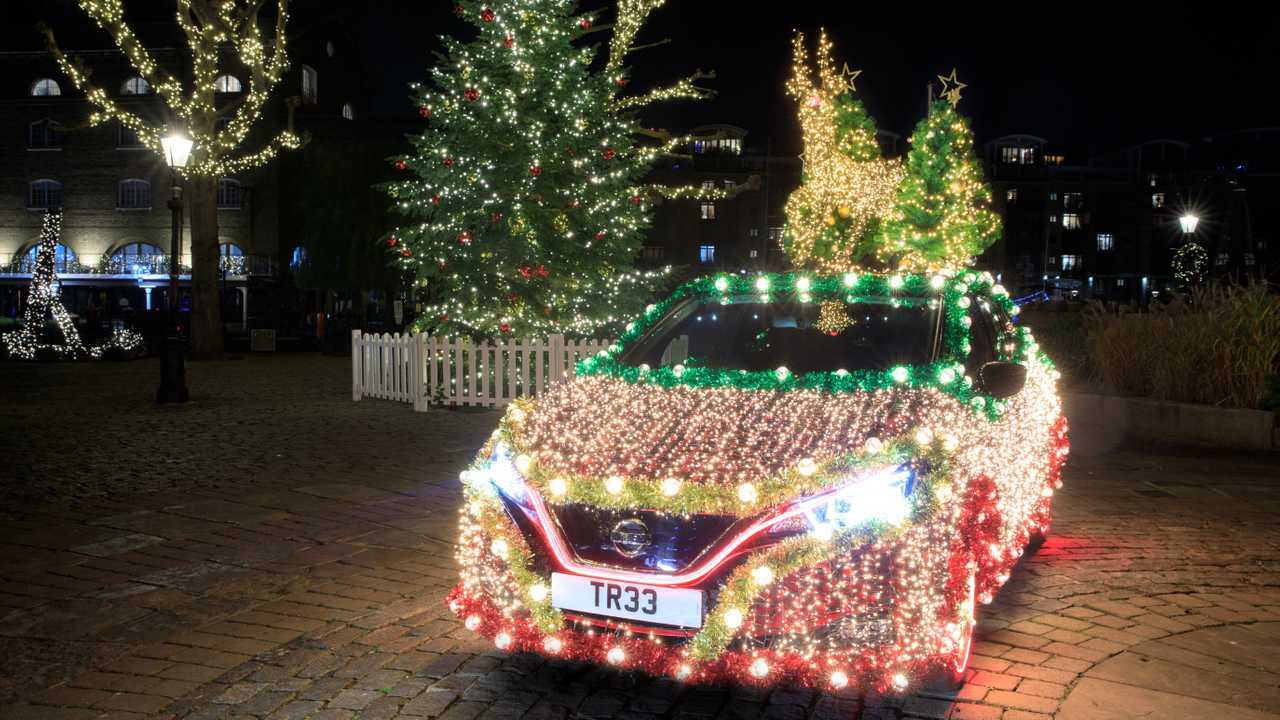 Nissan Leaf Christmas Tree