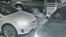 Tesla Model X Shot With Handgun