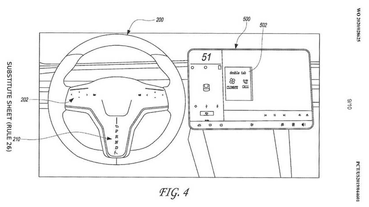 Tesla, il brevetto di un volante con tre schermi touch