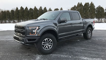 2017 Ford F-150 Raptor towing a 1984 Mercedes-Benz 300TD Wagon
