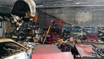 Nissan GT-R shop burns