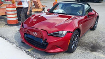 Crashed Mazda Miata MX-5