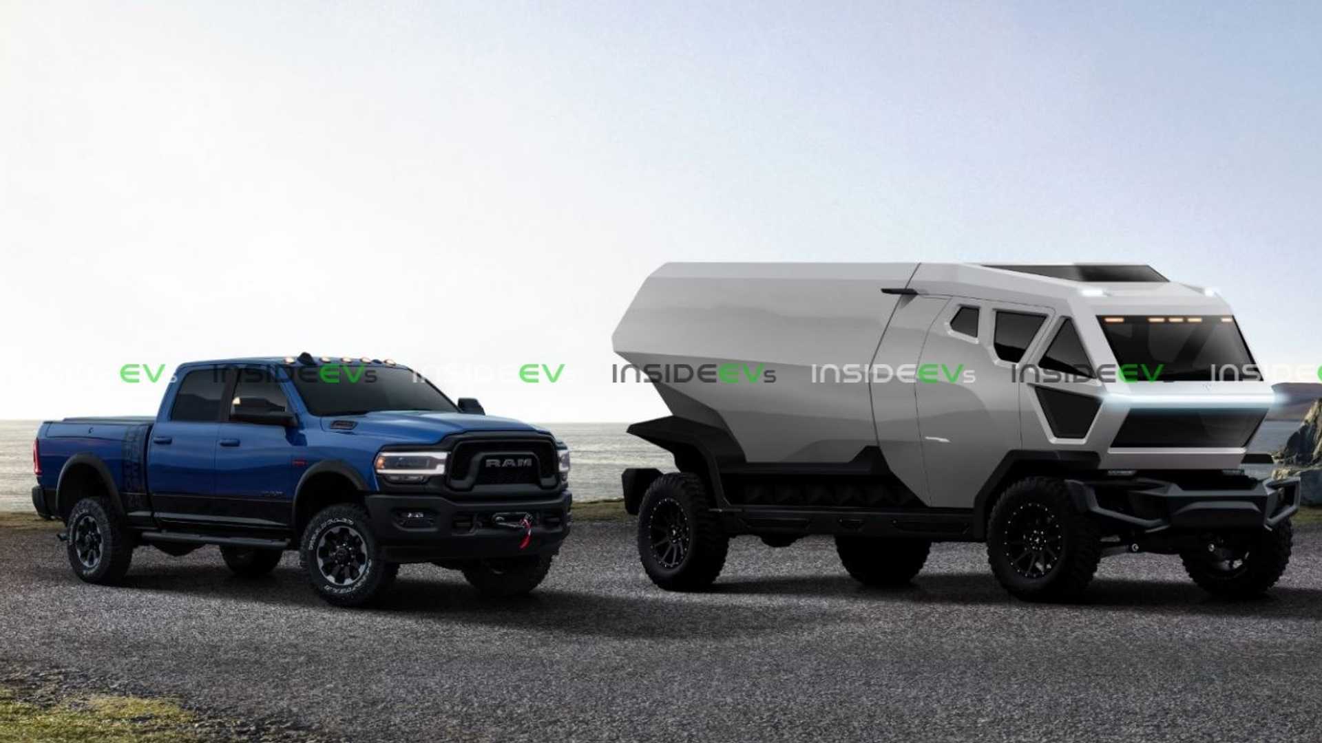 Tesla Truck Render With Ram