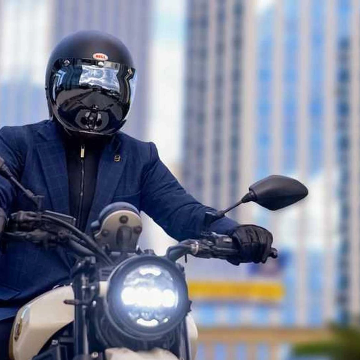 business suit motorcycle helmet 1Storm Open Face Scooter Classical Knight Bike Dual Lens/Sun Visor Glossy Black : Automotive What gear and clothes do