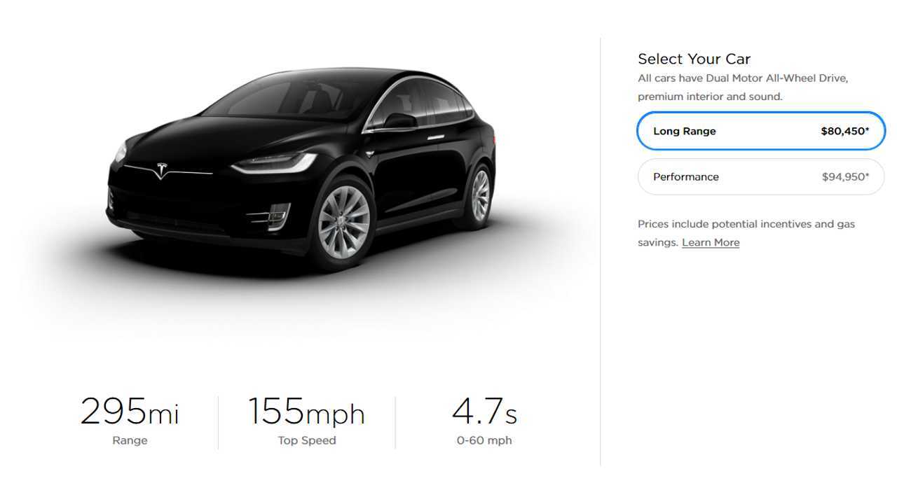 Tesla Model X offer in U.S. - March 22, 2019