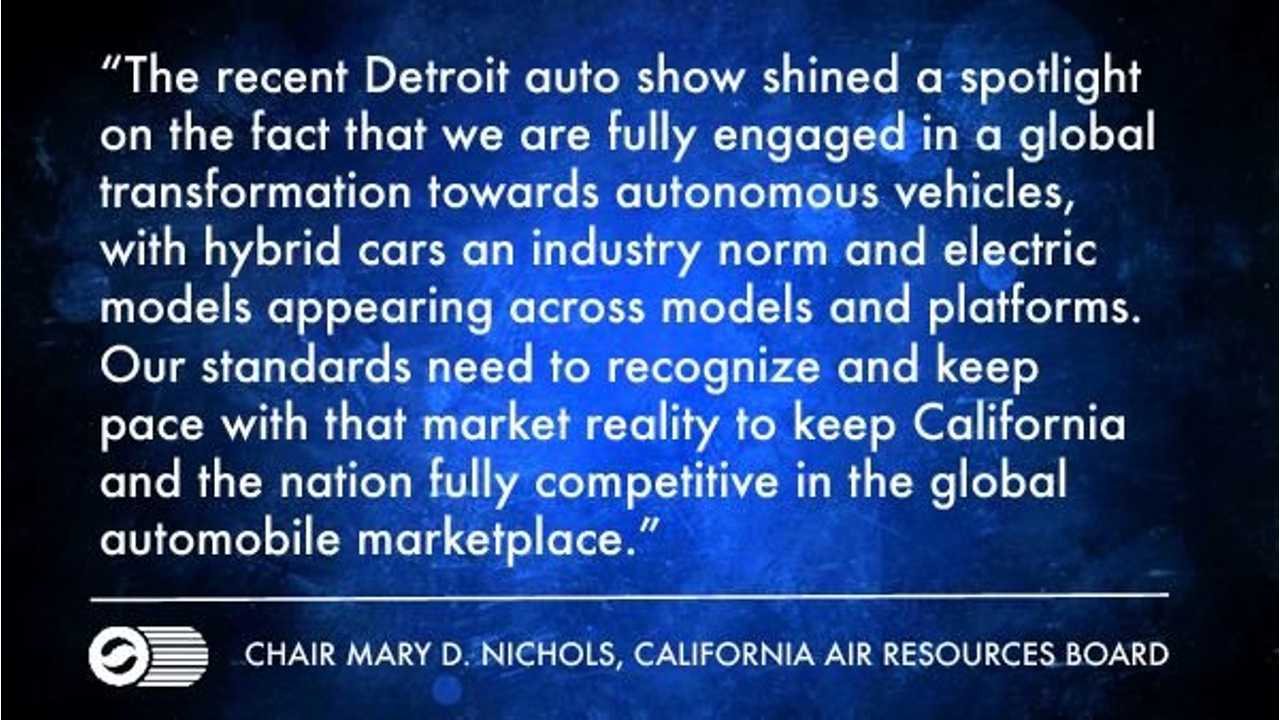 Mary Nichols (CARB Chair), the