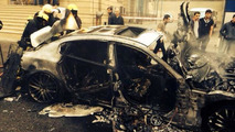 Maserati Quattroporte burns in Azerbaijan