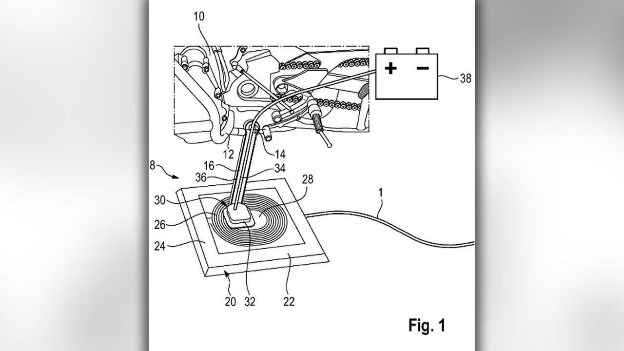 BMW Electric Motorcycle Wireless Charging Patent