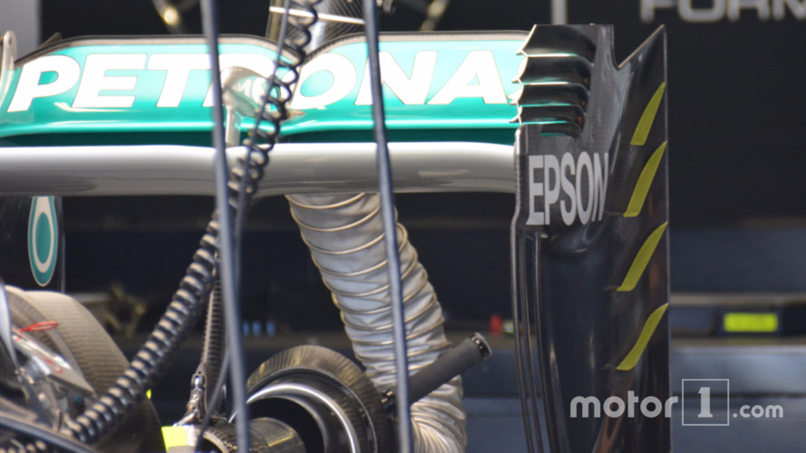 Mercedes rear wing detail