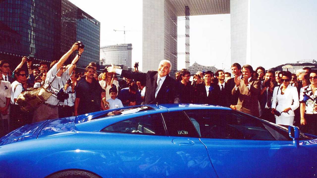Bugatti EB110, la presentazione a Parigi del 14 settembre 1991