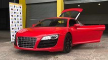 incautado y convertido en patrullero exponen en el autodromo el audi r8 que esta de remate