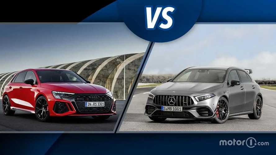 Audi RS 3 vs Mercedes Classe A 45S, sfida tra super hot hatch