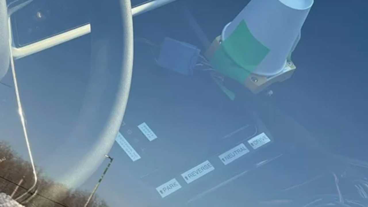 Refreshed Tesla Model S center console close up