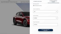 Mustang Mach-E Order page showing lease option