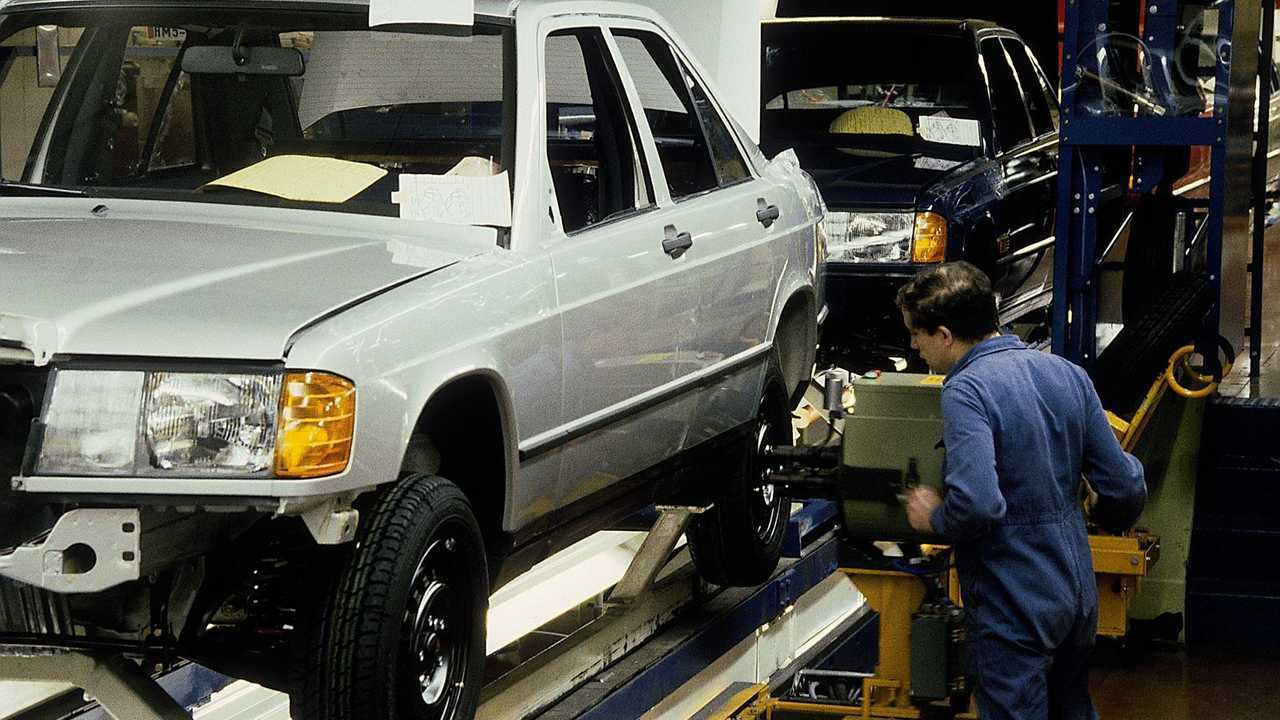 Produktion des Mercedes 190 in Bremen (1984)