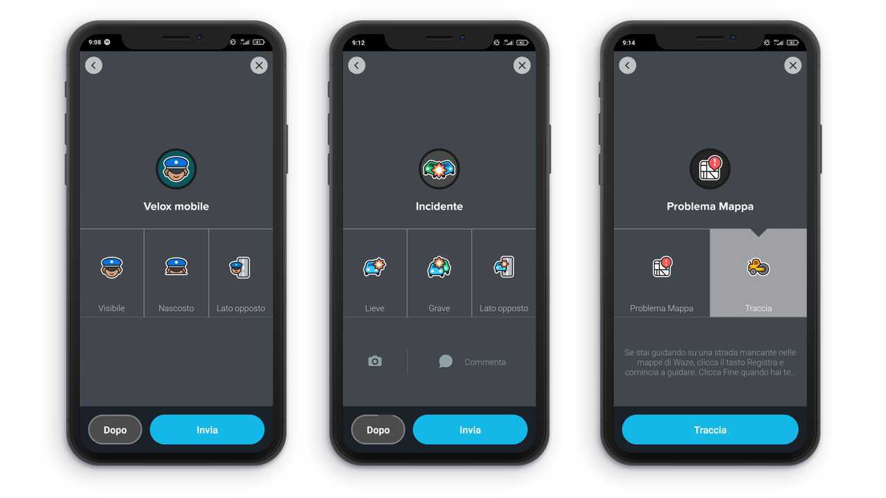 Immagine 2 inviare segnalazioni Waze