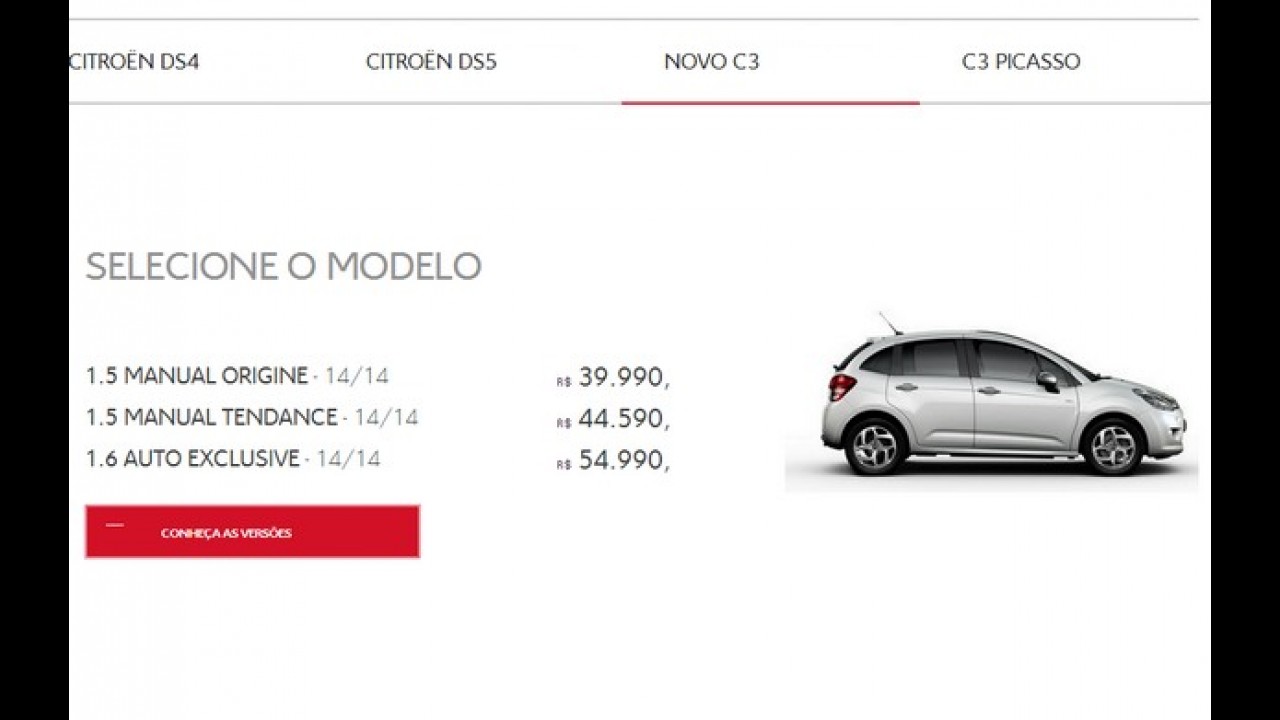 Citroën C3 1.6 Exclusive: versão de topo só com câmbio automático