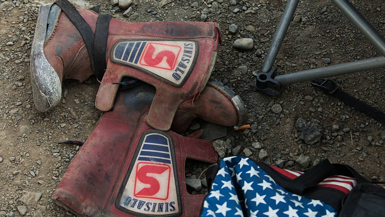 Racing boots, with a steel hotshoe are a must