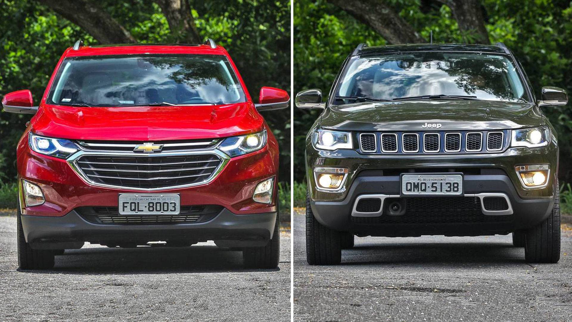 Comparativo Equinox X Compass Questão de estilo