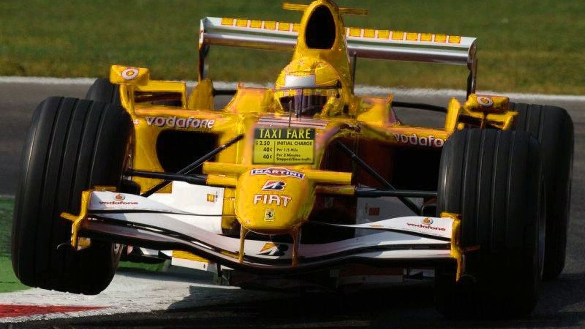 Schumacher Commandeers Taxi