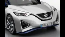 Nuova Nissan Leaf, il rendering