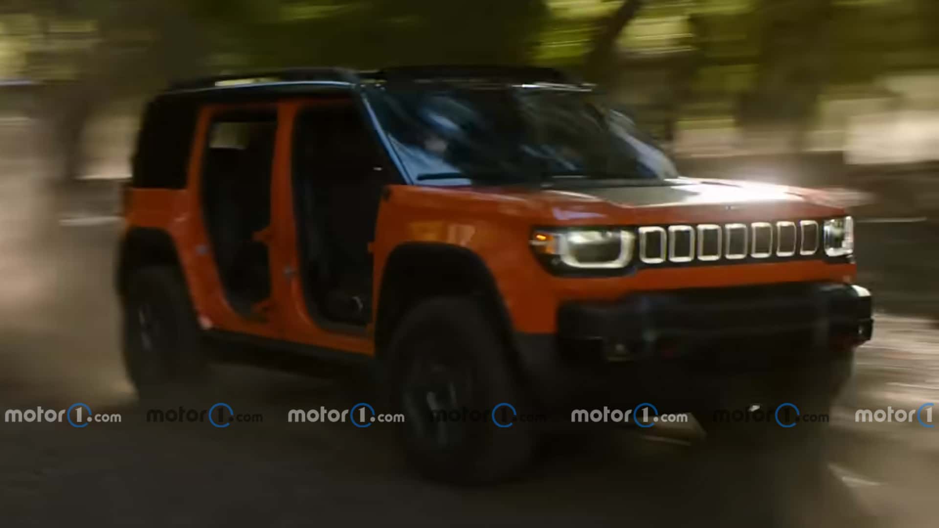 A first glimpse of the new Jeep SUV in the Super Bowl commercial
