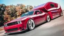 Dodge Challenger With Travel Trailer Renderings