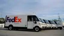 The first BrightDrop EV600 electric vans delivered to FedEx