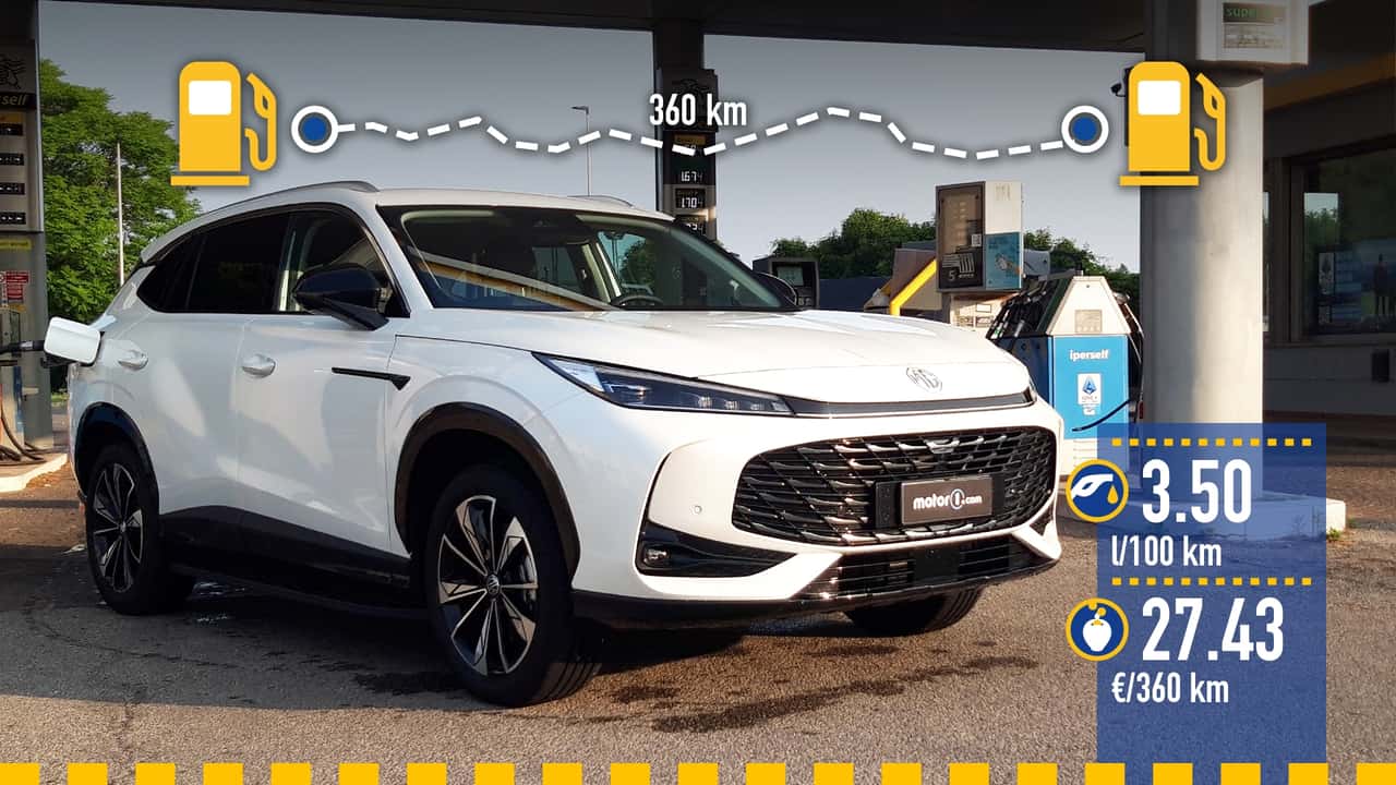 MG HS ibrida plug-in (2025), la prova dei consumi reali