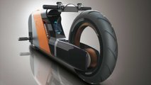 Railway Motocycle by Heqi Wang - Rear Left Angle View