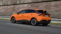 2023 MG MG4 Electric in European specification exterior rear three-quarter view driving