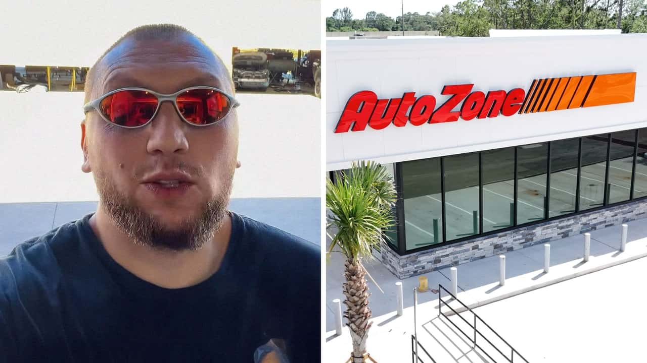 Man goes to AutoZone. Then he notices something suspicious in the parking lot