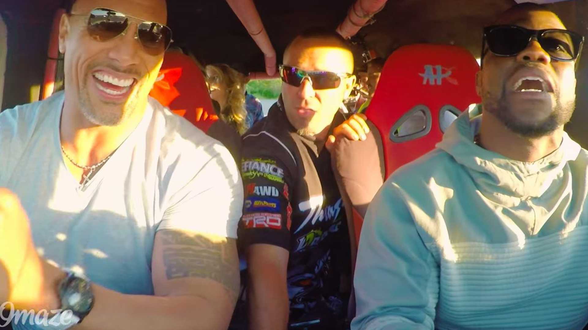 Kevin Hart And The Rock Destroy Stuff In Monster Truck Kevin Hart And The Rock Destroy Stuff In Monster Truck